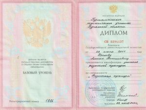 Фролов А.Н., образование 2